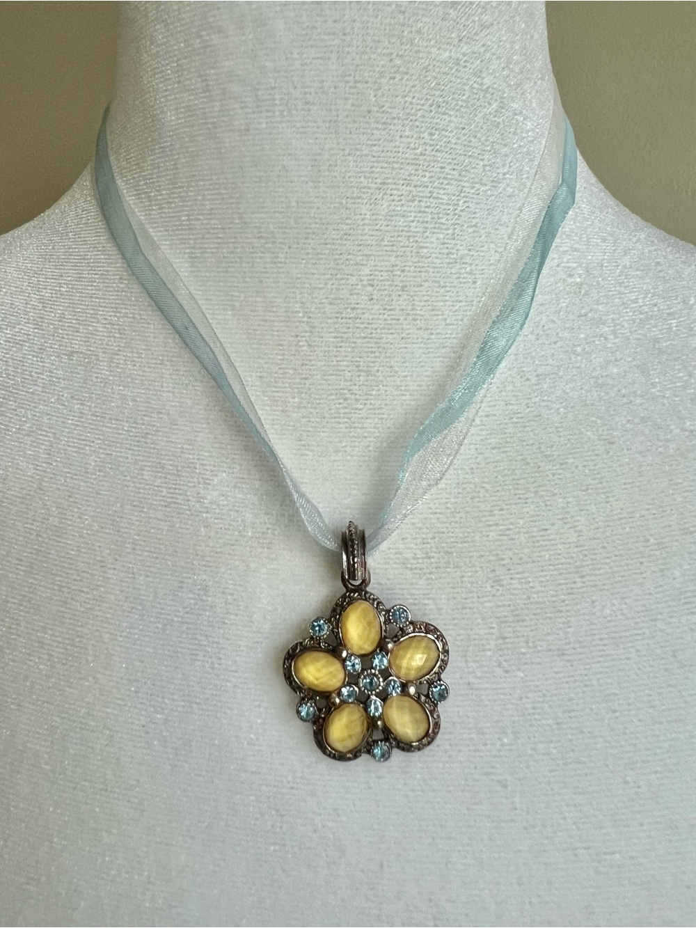 Fairycore Vintage Style Flower Pendant Necklace 1928